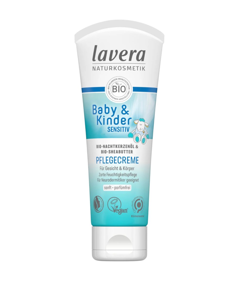 LAVERA Crème de soin pour le visage et le corps Baby & Kids Sensitive, 75 ml