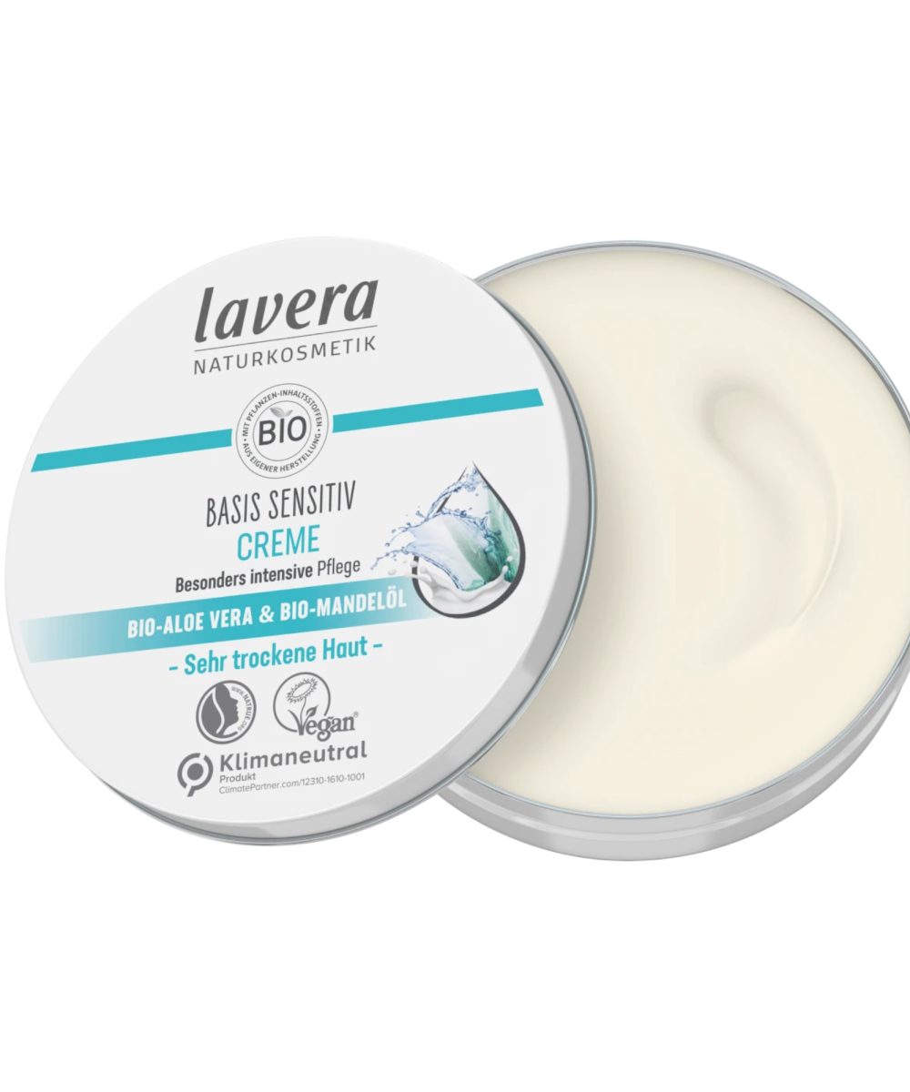 LAVERA Crème pour le visage Basis Sensitiv en pot, 150 ml