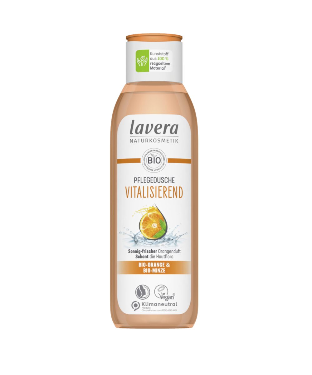 LAVERA Gel Douche Bio Orange & Bio à la menthe, 250 ml