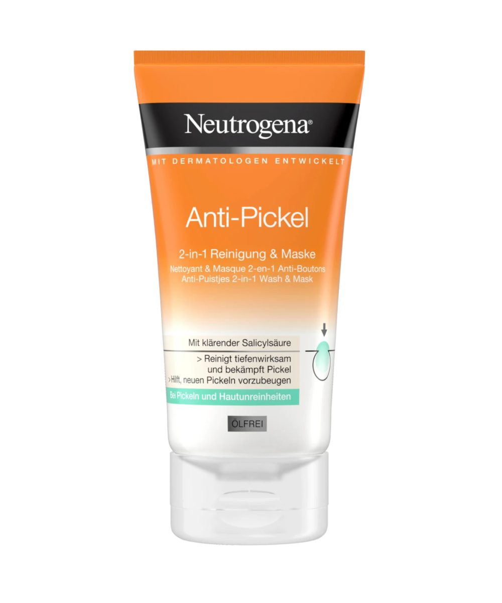 Neutrogena Masque nettoyant anti-bouton visiblement clair 2 en 1, 150 ml