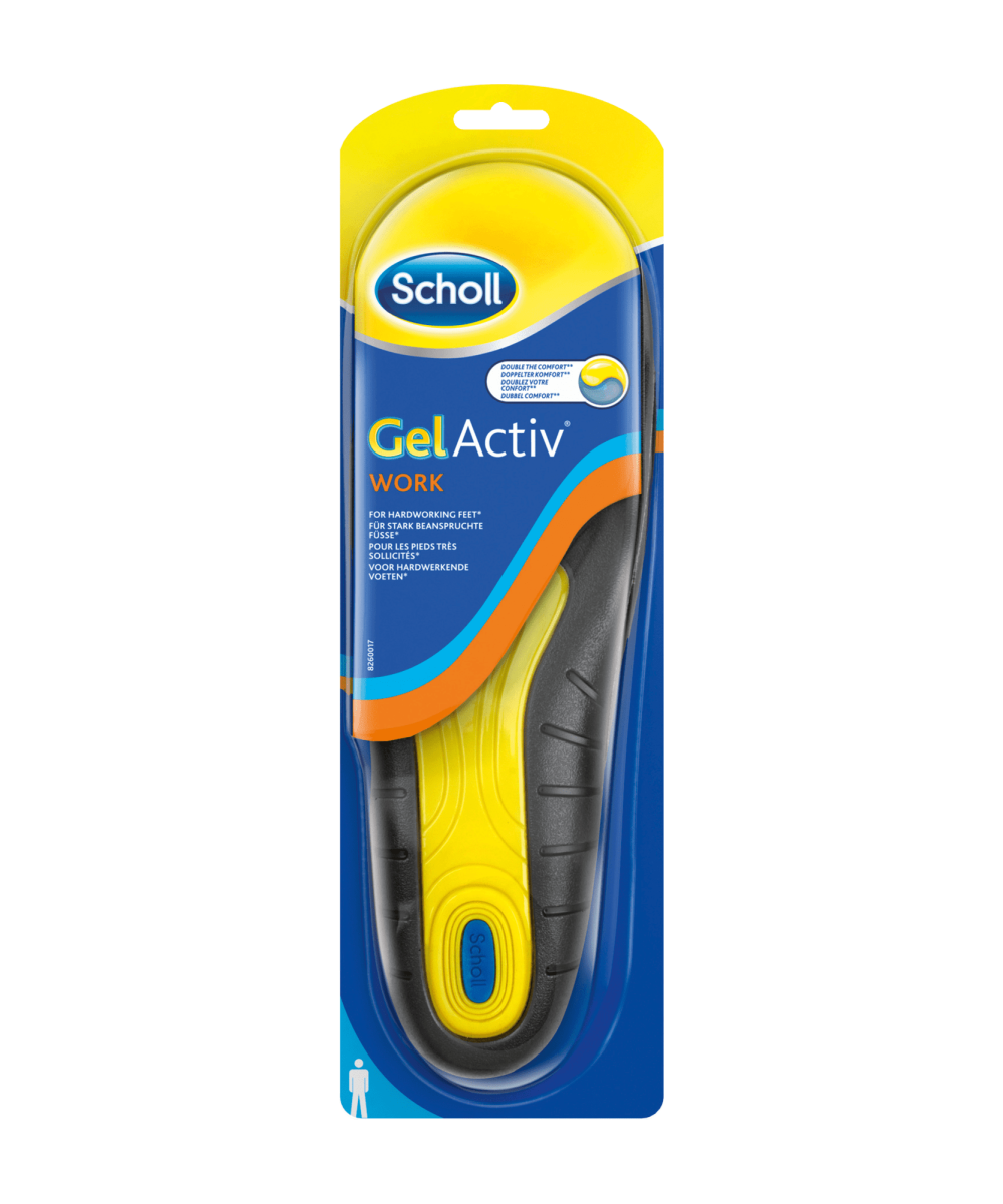 SCHOLL Semelles de travail Gel Activ pour hommes, 2 Pc