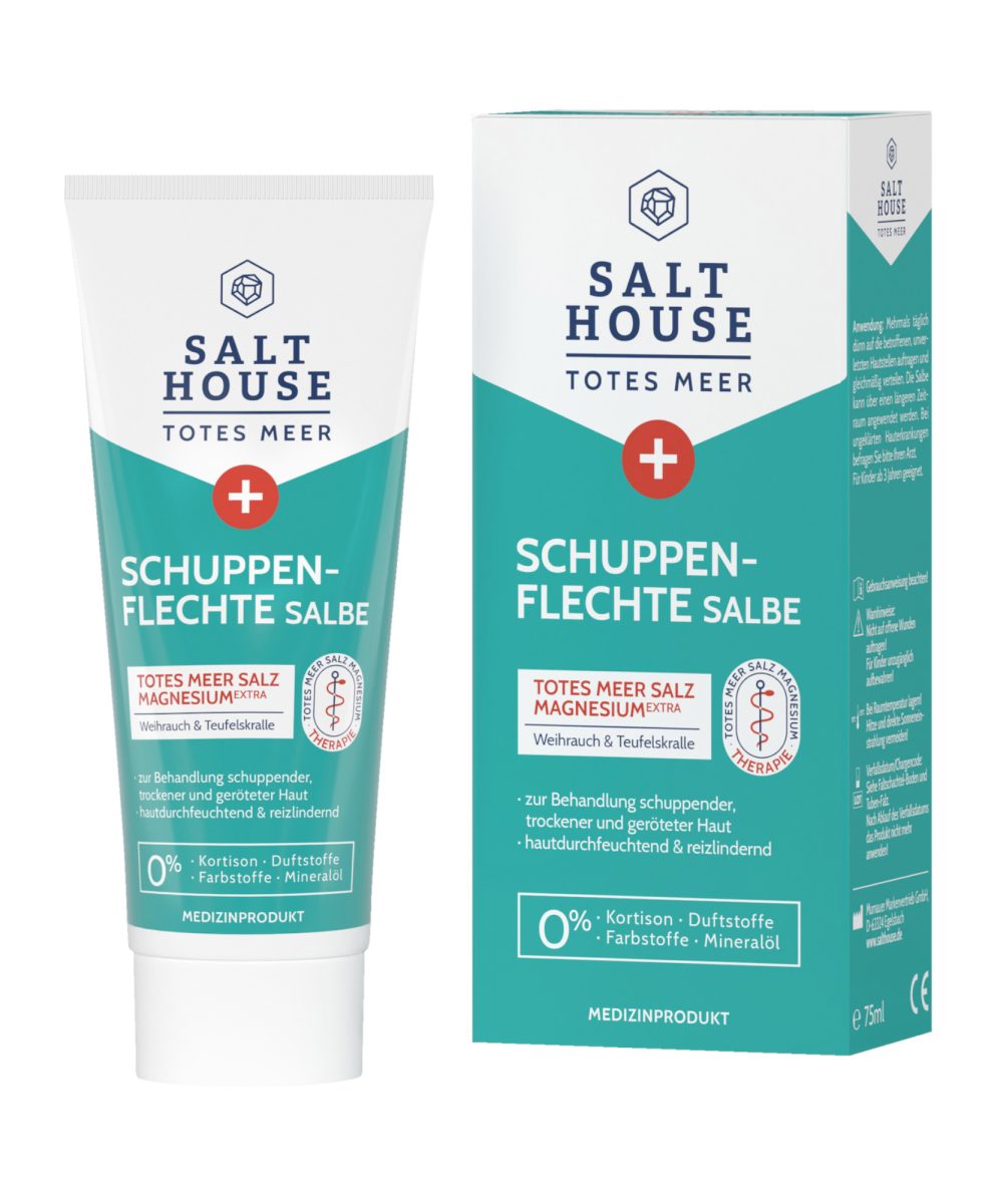 Salthouse Crème de soin pommade pour psoriasis à la Mer Morte, 75 ml