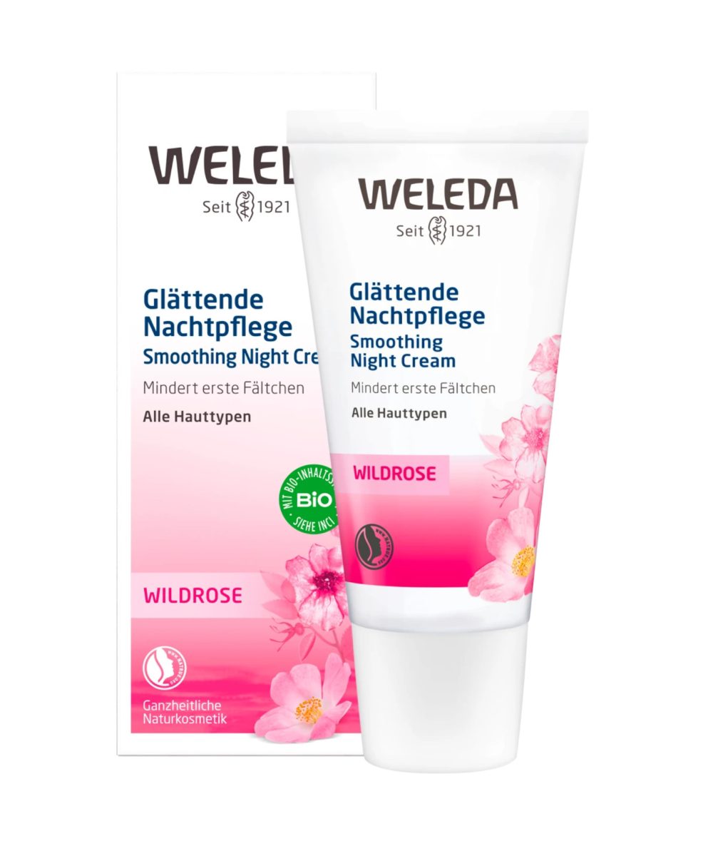 WELEDA Crème Visage de Nuit Lissante Wildrose, 30 ml