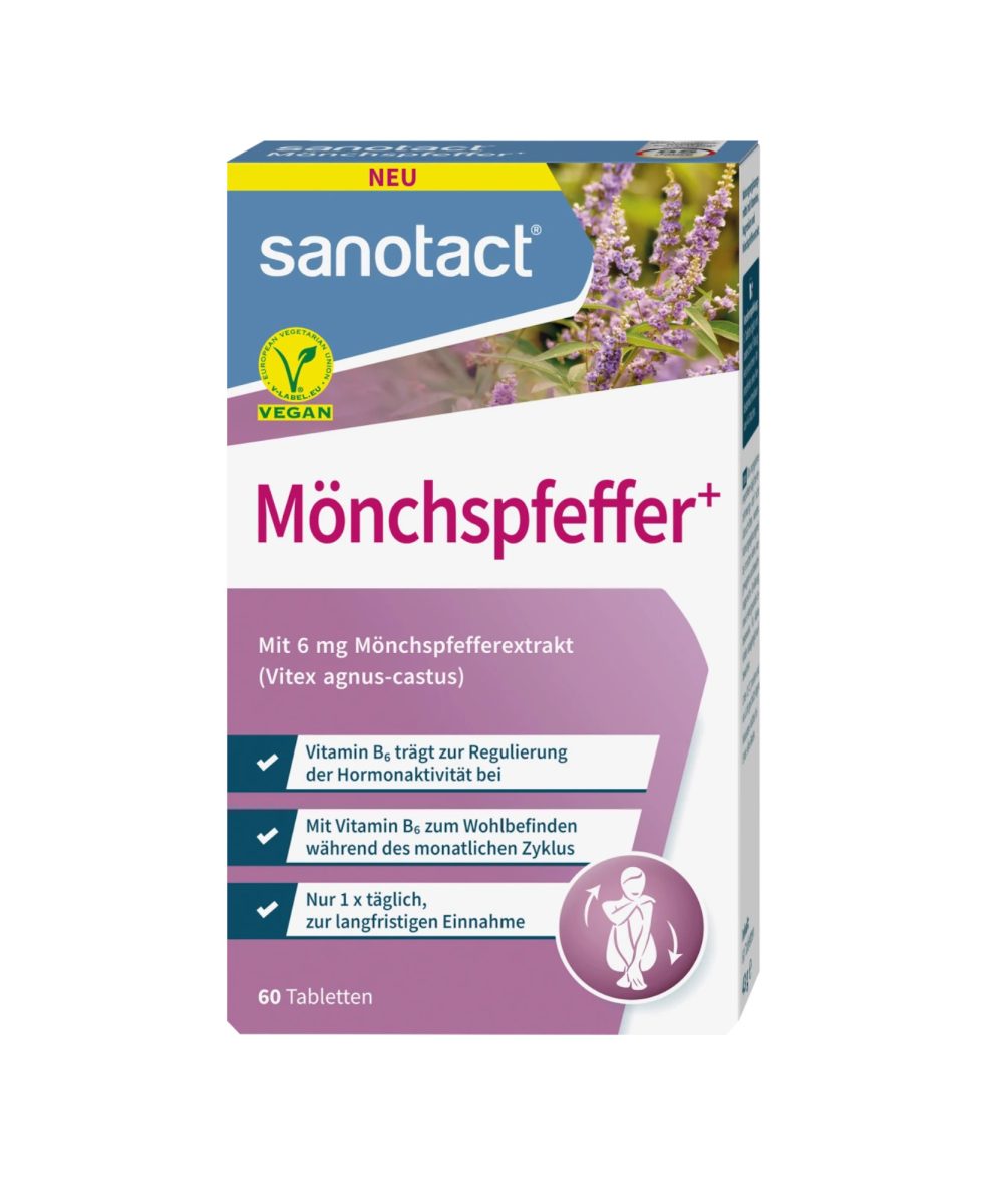 Sanotact Comprimés de poivre de moine 60 pièces, 43 g_1