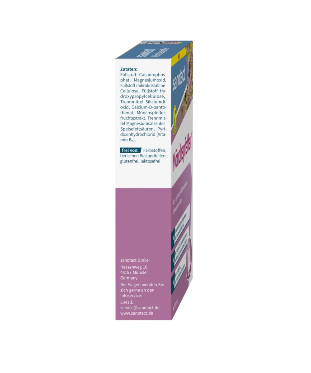 Sanotact Comprimés de poivre de moine 60 pièces, 43 g_4