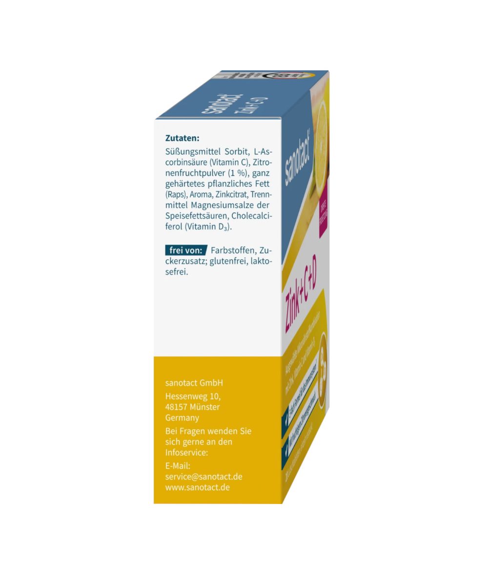 Sanotact Pastilles Zinc + C + D 20 pièces, 34 g_4